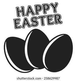 Monochrome Set of Easter Eggs.