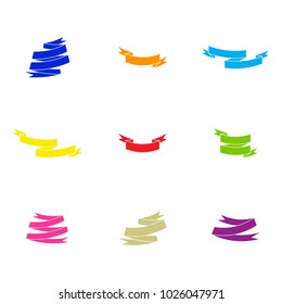 monochrome set with vector banners ribbons for your design