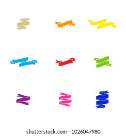 monochrome set with vector banners ribbons for your design