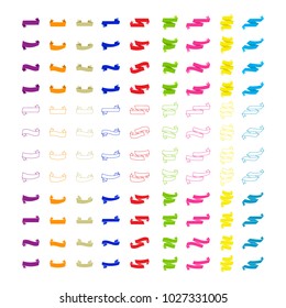 monochrome set with vector banners ribbons for your design