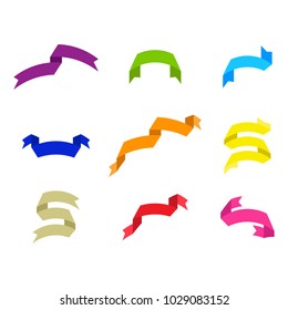monochrome set with vector banners ribbons for your design