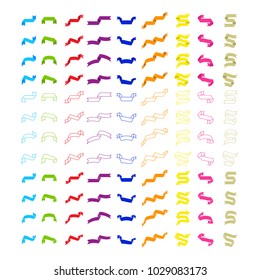 monochrome set with vector banners ribbons for your design