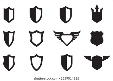 Monochrome Shield Logo Graphics for Logos

