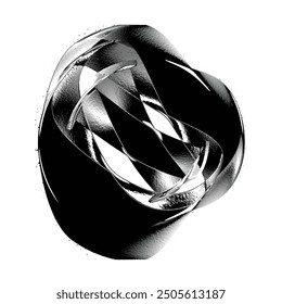 Monochrome Shining Black Liquid Drop, with Shining Light Particle