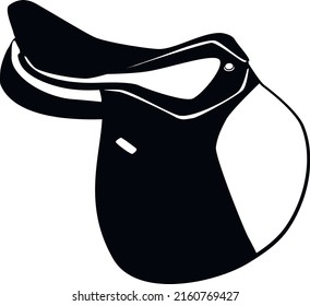 Monocromo de la montura de salto. Ilustración del vector