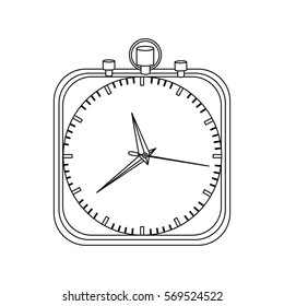 monochrome silhouette chronometer icon flat