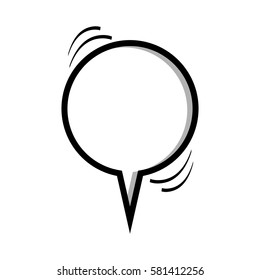 monochrome silhouette circular shape dialog box vector illustration