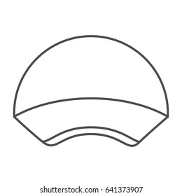 monochrome silhouette with delivery cap vector illustration