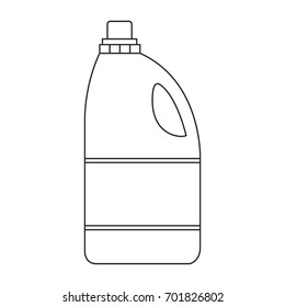 monochrome silhouette of detergent bottle vector illustration