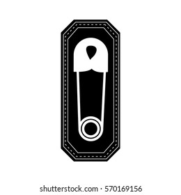 monochrome silhouette with diaper hook in frame