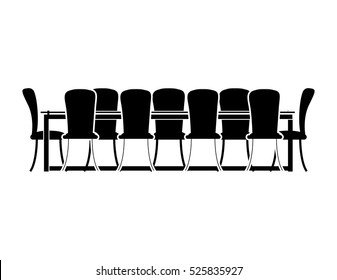 monochrome silhouette with Dining room