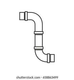 monochrome silhouette of drain pipe vector illustration