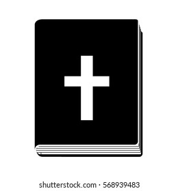 monochrome silhouette with holy bible