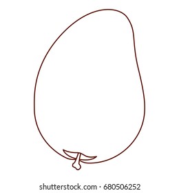 monochrome silhouette of mango fruit vector illustration
