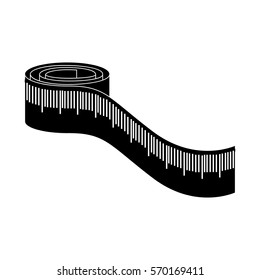 monochrome silhouette with measure tape