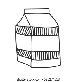 monochrome silhouette with milk carton