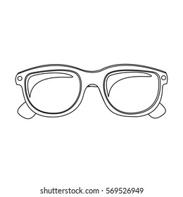 monochrome silhouette oval glasses lens