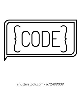 monochrome silhouette of rectangle text code vector illustration