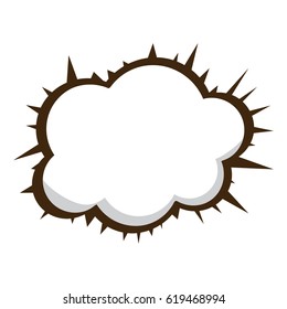 monochrome silhouette of starry speech vector illustration