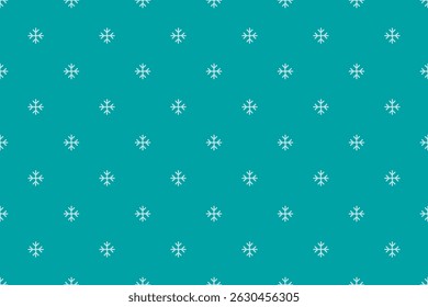Monochrome simple blue snowflakes Bright background Seamless vector pattern Packaging Wrapping paper Textile design Typography Winter holiday December mood New Year Christmas Xmas season