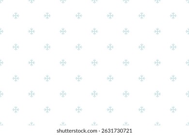 Monochrome simple blue snowflakes White transparent background Seamless vector pattern Packaging Wrapping paper Endless design Typography Winter holiday December mood New Year Christmas Xmas season