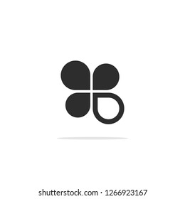 Monochrome simple chart icon . Vector illustration.