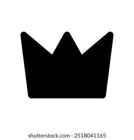 	
Monochrome simple icon ,crow n ,king