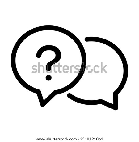 	
Monochrome simple icon, doubt, question
