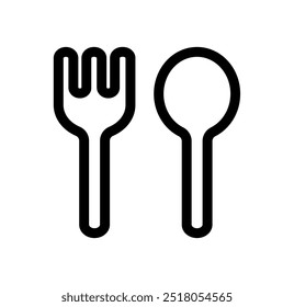 	
Monochrome simple icon , folk ＆ spoon