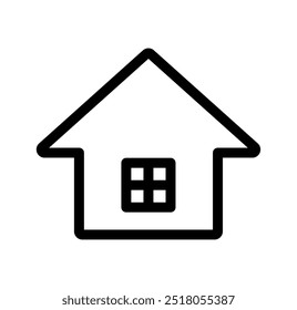 	
Monochrome simple icon, home ,house