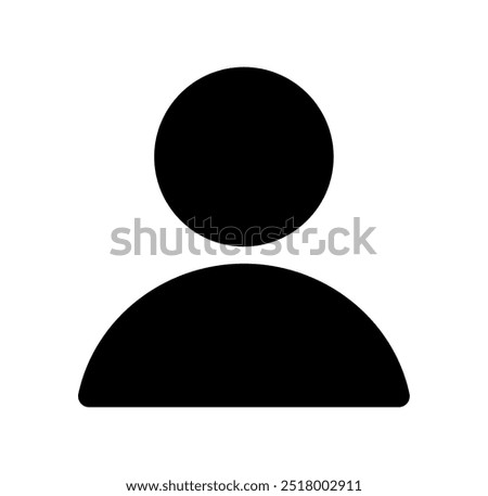 	
Monochrome simple icon , human , profile