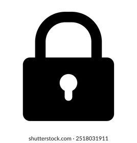 	
Monochrome simple icon, key, padlock
