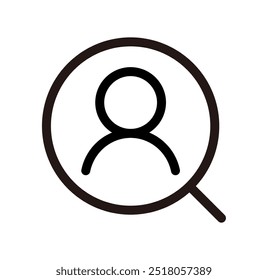 	
Monochrome simple icon, search ,find 