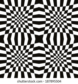 Monochrome simple mosaic seamless pattern, simple geometric vector background.