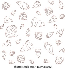 monochrome simple shell pattern background
