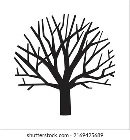 monochrome simple tree logo silhouette style 
