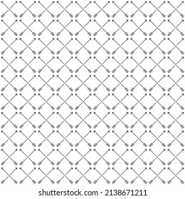 einfarbige, einfache Vektorgrafik-Art nahtloses Muster minimalistischer abstrakter, schwarzer Pfeile auf weißem Hintergrund