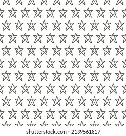 imagen monocromática simple de píxeles vectoriales patrón sin fisuras del símbolo de estrella de pentagrama negro