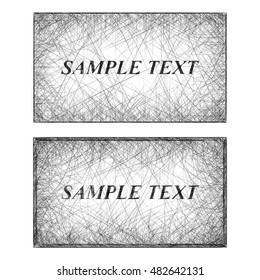 Monochrome sketch line art business card templates