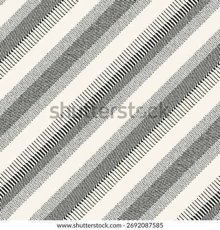 Monochrome Slanted Grain Broken Variegated Stripes Pattern
