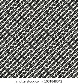 Monochrome Slanted Ornate Striped Pattern