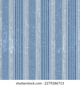 Monochrome slub Textured blue Striped Distressed Background. Seamless Pattern.farmhouse style stripes texture. Woven linen cloth pattern background. Line striped closeup weave fabric