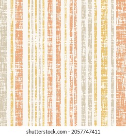 Monochrome slub Textured yellow Striped Distressed Background. Seamless Pattern.farmhouse style stripes texture. Woven linen cloth pattern background. Line striped closeup weave fabric 