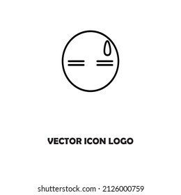 Monochrome Smile Icon on White Background. Vector
