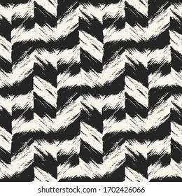 Motivo gráfico de areningbone texturado monocromo. Patrón sin inconvenientes.