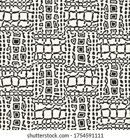 Monochrome Snake Skin Textured Pattern