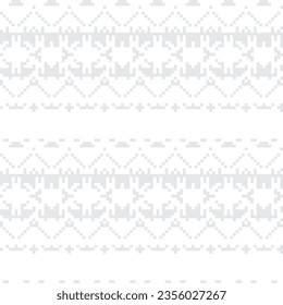 Monochrome Snowflake fair isle pattern design for fashion textiles, knitwear and graphics