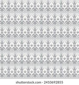 Monochrome Snowflake fair isle pattern design for fashion textiles, knitwear and graphics