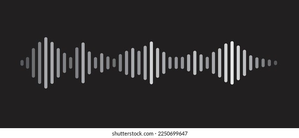 monochrome sound wave gradient on black