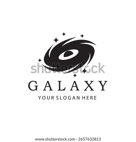 monochrome space galaxy icon isolated on white background